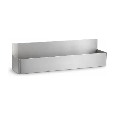 Portabottiglie da banco in acciaio inox satinato 55 x 10 x 16 cm per bottiglie con versatore Leone