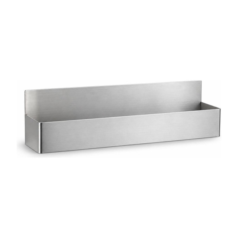 Portabottiglie da banco in acciaio inox satinato 55 x 10 x 16 cm per bottiglie con versatore Leone