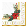 Tovaglioli di carta natalizi Glam Christmas 33 x 33 cm con stella di Natale e decori oro, confezione da 16 Big Party