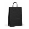 Shopper in carta tinta unita 14+8,5x21 cm con maniglie ritorte, 7 colori Carpad