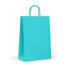 Shopper in carta tinta unita 18+8x24 cm con maniglie ritorte, 6 colori Carpad