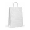 Shopper in carta tinta unita 55+15x49 cm con maniglie ritorte, 4 colori Carpad
