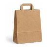 Shopper in carta con maniglia piatta 18+8x24 cm senza stampa, 3 colori
