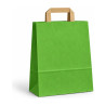 Shopper in carta con maniglia piatta 18+8x24 cm senza stampa, 3 colori