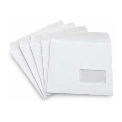 Buste bianche 11x13 cm con finestra e chiusura autoadesiva a strip, confezione da 500 Blasetti