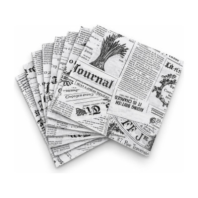 Cartine antigrasso Journal 40x32,5 cm bianche stampa giornale per alimenti, confezione da 500 Leone