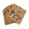 Cartine antigrasso Vintage 40x32,5 cm avana stampa giornale per alimenti, confezione da 500 Leone