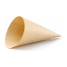 Coni in legno di pioppo piccoli Ø 4,5 x 12,5 cm per finger food, confezione da 50 Leone