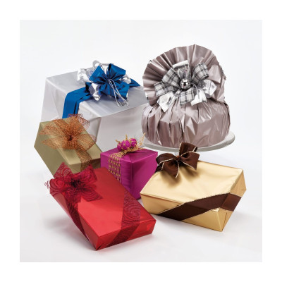 Fogli metallizzati Soft opachi satinati 70x100 cm per pacchi, cesti e panettoni, 6 colori Italpak