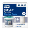 Dispenser portatile a estrazione centrale Tork Reflex M4 con 1 rotolo in omaggio