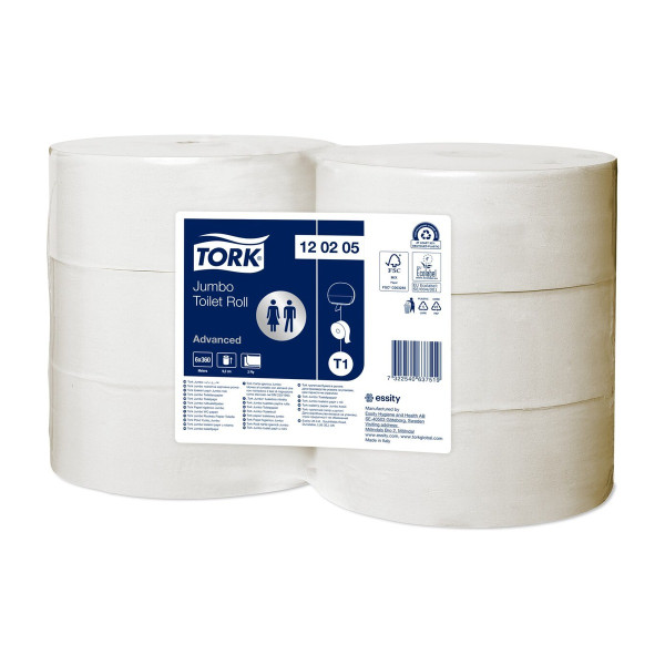 Carta igienica Jumbo Tork Advanced T1 2 veli bianca 360 m - 1 rotolo