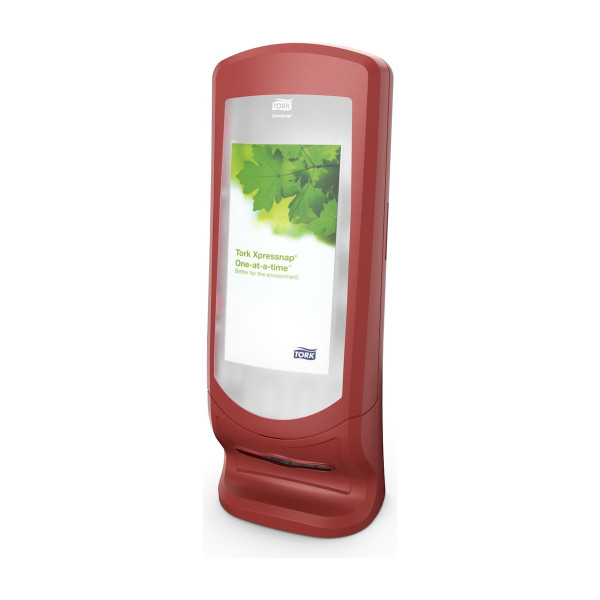 Dispenser per tovaglioli a colonna Tork Xpressnap N4 rosso da terra