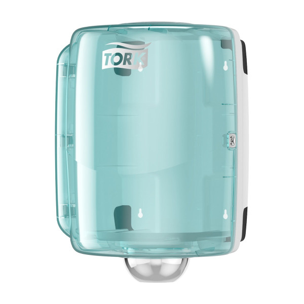 Dispenser Tork Performance W2 Maxi per bobine Combi Roll bianco e turchese