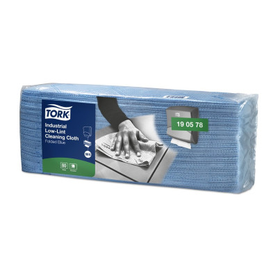Panni per pulizia industriale Tork Premium W4 senza residui blu 39x32 cm - 80 pz