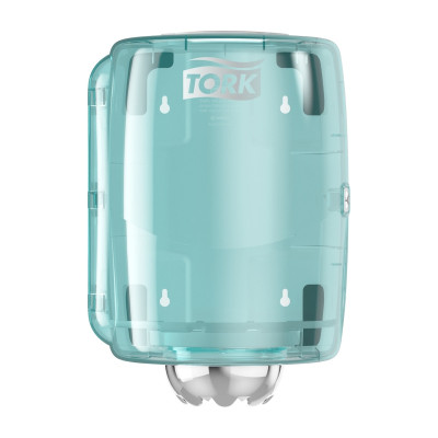 Dispenser a estrazione centrale Tork Performance M2 Maxi bianco e turchese da parete