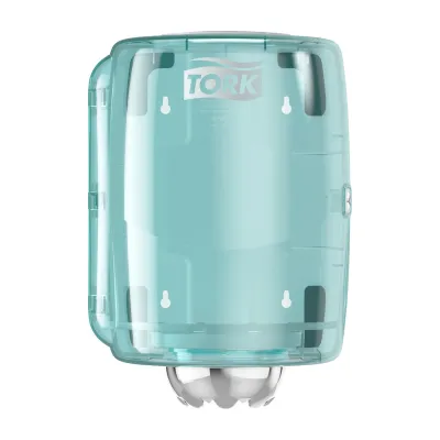 Dispenser a estrazione centrale Tork Performance M2 Maxi bianco e turchese da parete