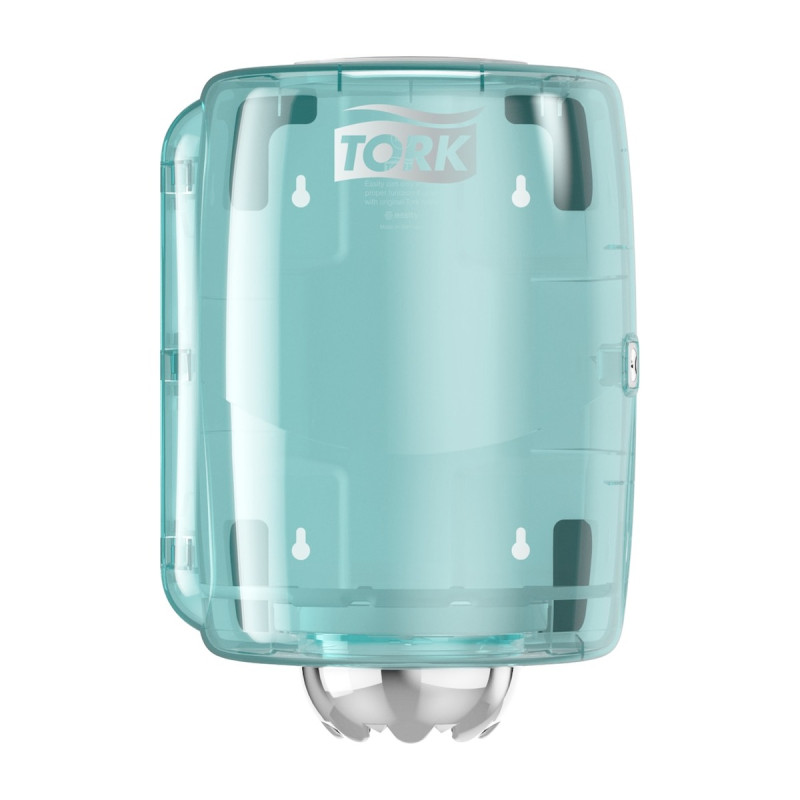 Dispenser a estrazione centrale Tork Performance M2 Maxi bianco e turchese da parete