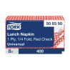 Tovaglioli di carta a quadretti rosso e bianchi monovelo Tork Lunch 33x33 cm - 400 pz