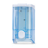 Dispenser per sapone liquido a rabbocco Medial Wave 2 da 1 L trasparente blu con pulsante