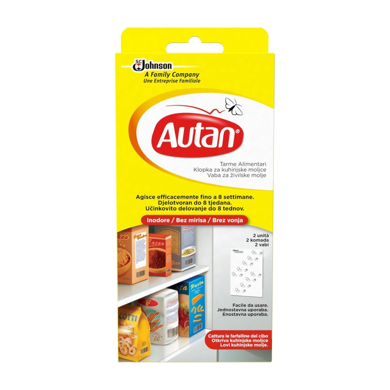 Trappola anti tarme alimentari Autan per farfalline della dispensa, inodore - 2 pz