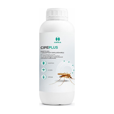 Insetticida concentrato Orma Cipeplus con cipermetrina 10% per zanzare, blatte e formiche 1 L