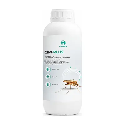 Insetticida concentrato Orma Cipeplus con cipermetrina 10% per zanzare, blatte e formiche 1 L