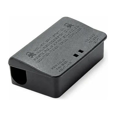 Erogatore per esche topicide Orma Masterbox Mini nero con chiave di sicurezza 13x8x5 cm