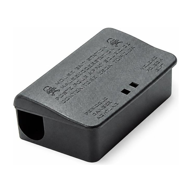 Erogatore per esche topicide Orma Masterbox Mini nero con chiave di sicurezza 13x8x5 cm