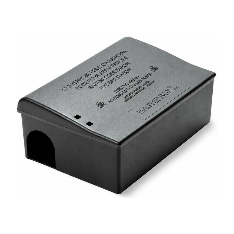 Erogatore per esche topicide Orma Masterbox Maxi nero per topi e ratti con chiave 25x16x10 cm