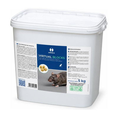 Esca di monitoraggio per topi e ratti senza veleno Orma Virtual Block in blocchetti - 5 kg
