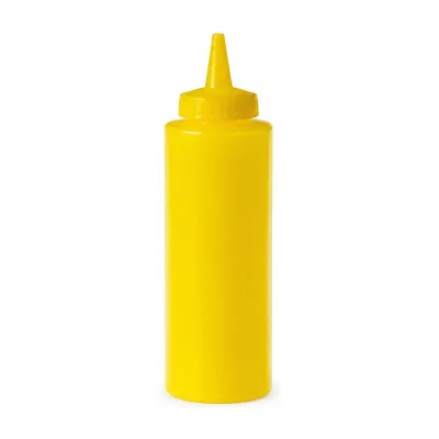 Dosatori squeeze per salse in plastica gialli con tappo 230 ml Leone - 6 pz