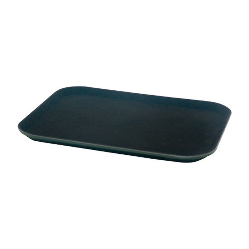 Vassoio antiscivolo gommato in polipropilene nero 35x45 cm per bar e sala Leone