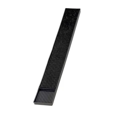 Tappeto poggiabicchieri in gomma nero 60x8 cm per bancone bar Leone