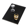 Tappeto poggiabicchieri in gomma nero 30x40 cm per bancone bar Leone