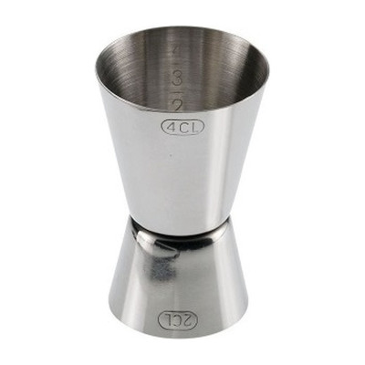 Jigger misurino da bar in acciaio inox 2 e 4 cl per cocktail Leone