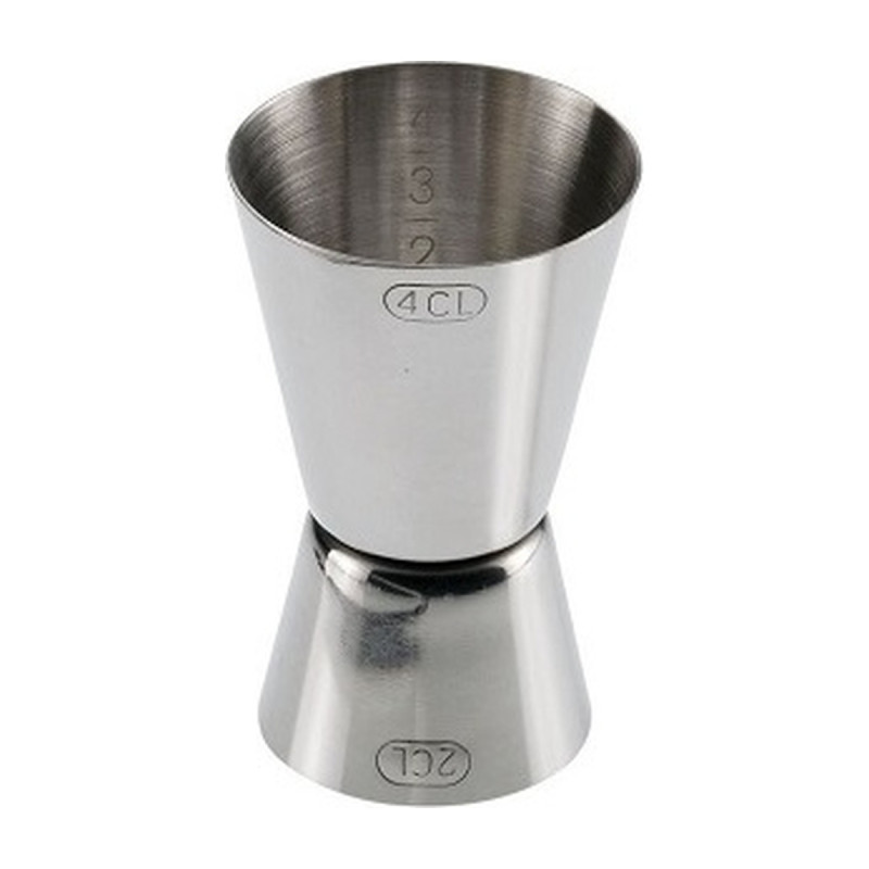 Jigger misurino da bar in acciaio inox 2 e 4 cl per cocktail Leone