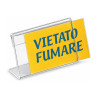 Segnagusti in plexiglass 8,5x5,5x2 cm porta cartellino da banco e buffet Leone