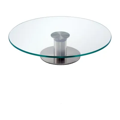 Alzata per torte in vetro con base in acciaio inox Ø 30 cm Leone