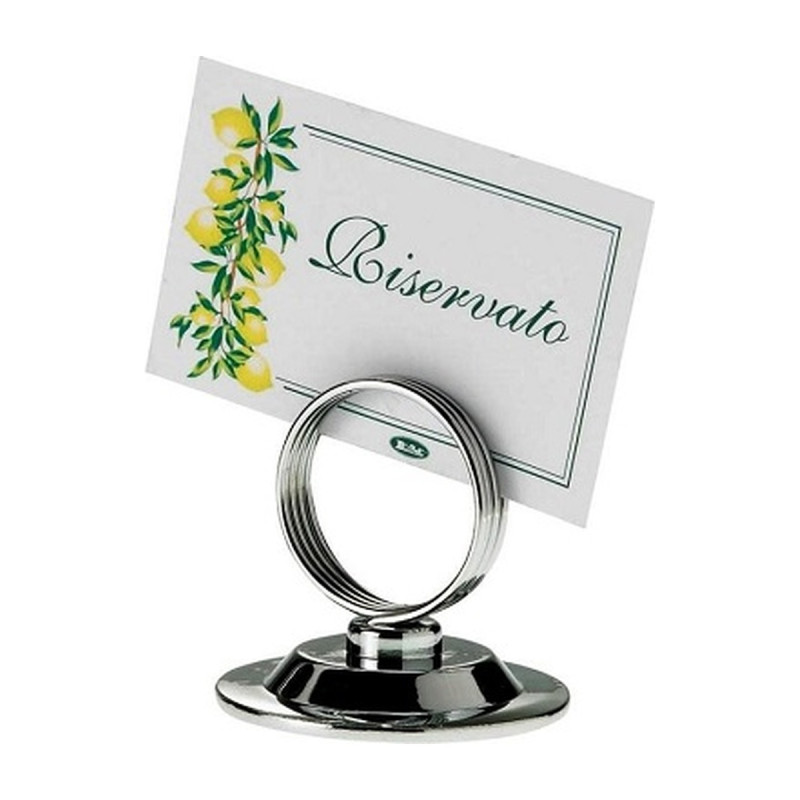 Portanumero da tavolo in acciaio inox h 6 cm Ø 5,8 cm per segnatavolo e segnaposto Leone