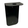 Supporto murale per flacone di gel igienizzante con pompa in acciaio nero Totem Evolution Medial