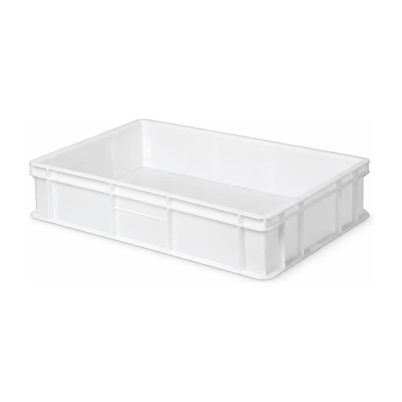 Cassa chiusa per impasto pizza in plastica per alimenti bianca 60x40 cm h 13 cm Mobil Plastic