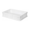 Cassa chiusa per impasto pizza in plastica per alimenti bianca 60x40 cm h 13 cm Mobil Plastic