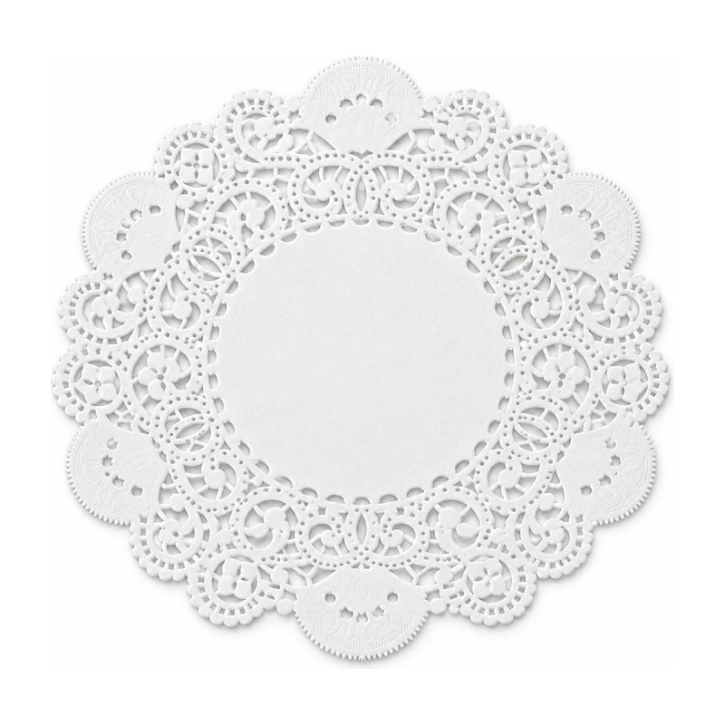 Pizzi in carta Regal bianchi tondi Ø 18 cm per torte e pasticceria - 250 pz Leone