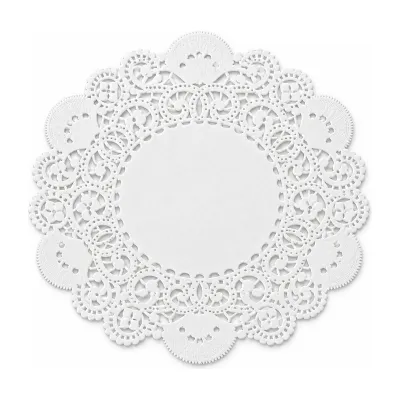 Pizzi in carta Regal bianchi tondi Ø 20 cm per torte e pasticceria - 250 pz Leone