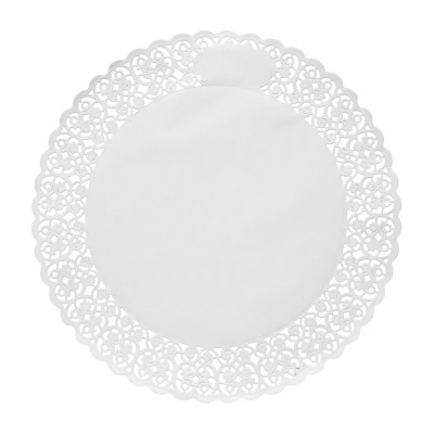 Pizzi in carta smaltati bianchi tondi Ø 25 cm per torte e pasticceria - 100 pz Leone