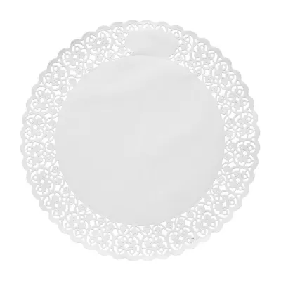 Pizzi in carta smaltati bianchi tondi Ø 25 cm per torte e pasticceria - 100 pz Leone