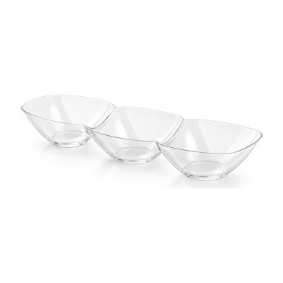 Coppette tris Krystal Party in plastica trasparente 24x6x3 cm - 12 pz Leone