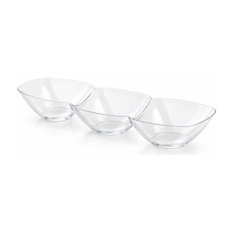 Coppette tris Krystal Party in plastica trasparente 24x6x3 cm - 12 pz Leone