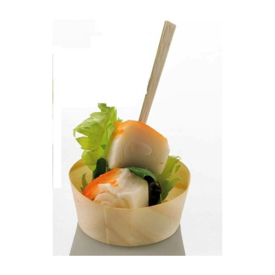 Spiedini in bamboo Reiko 9 cm per finger food e aperitivi - 100 pz Leone