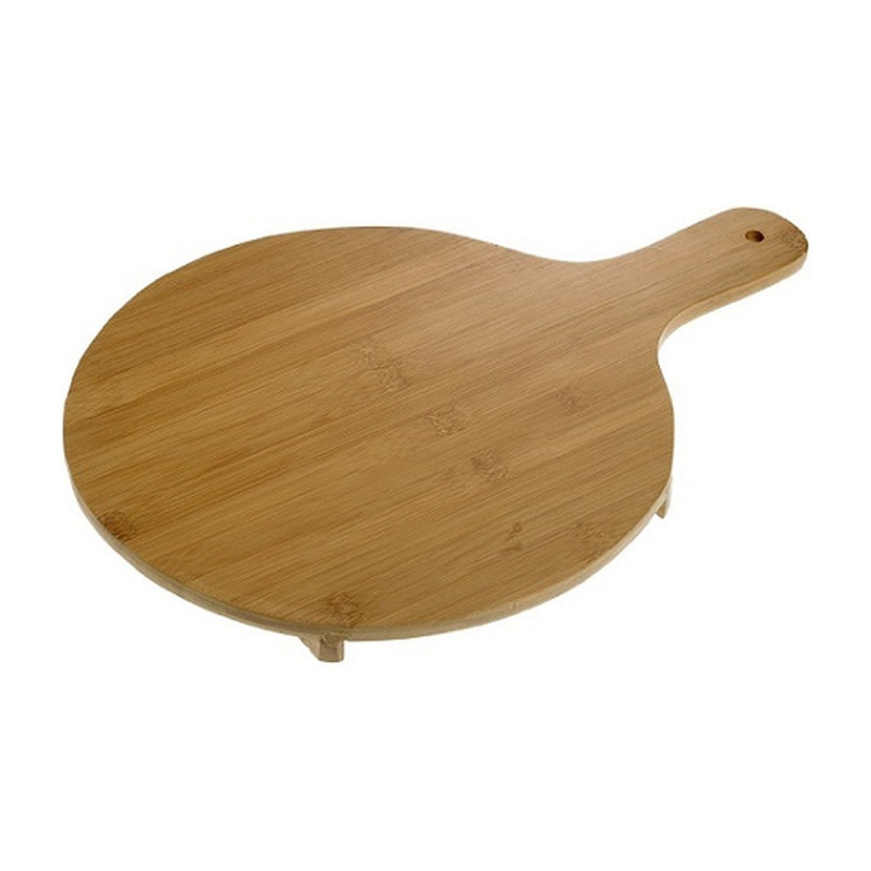 Tagliere tondo da servizio in bamboo con piedini Ø 35 cm Leone